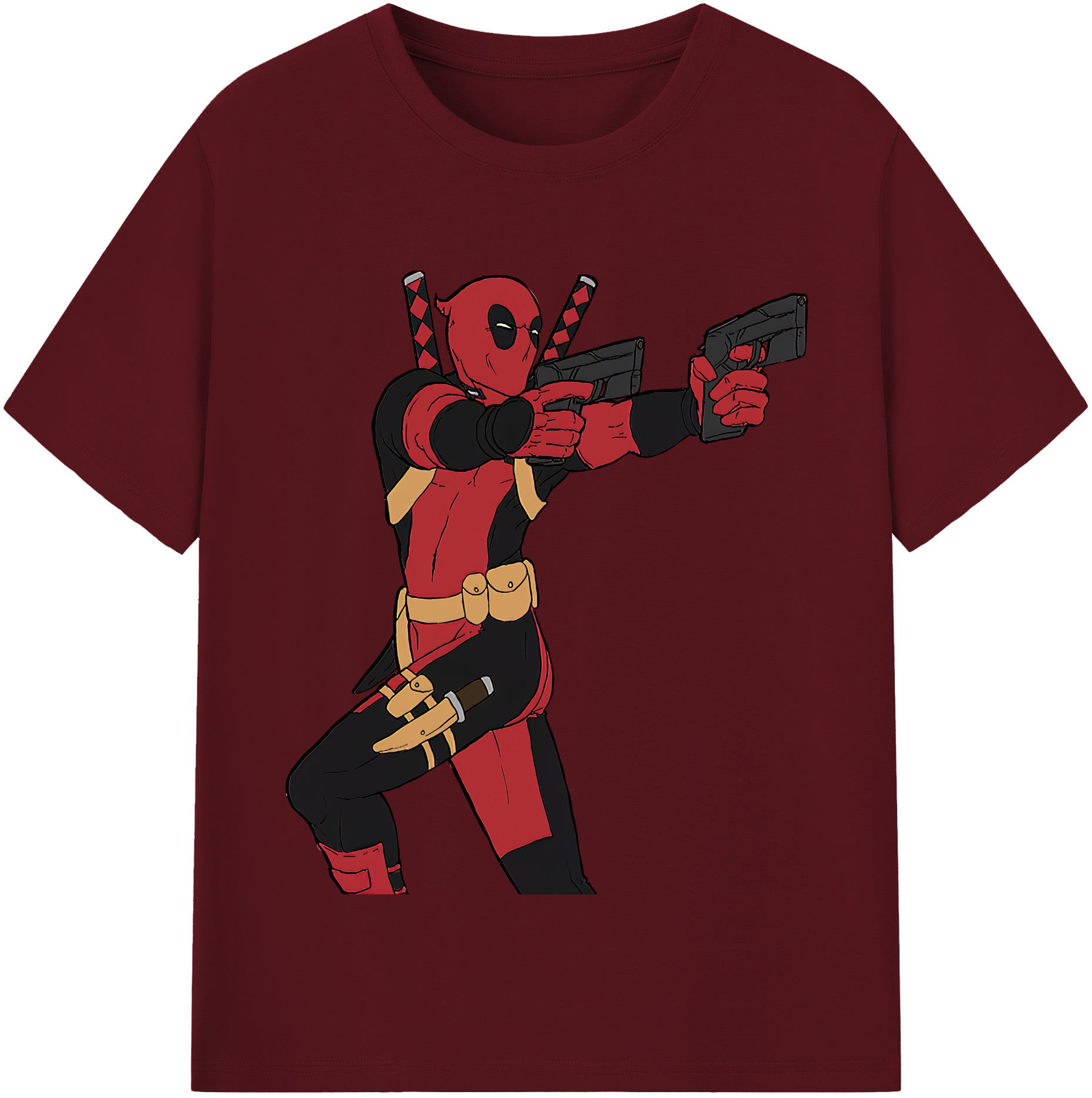 （画像用） Deadpool デッドプール 綿100％半袖Tシャツ（フロントプリント）